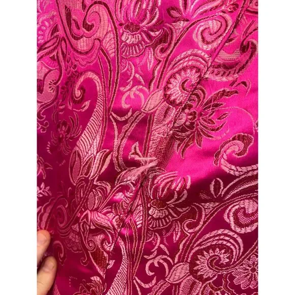 Pink White Reversible Y2K 90s Fluffy Jacket Coat  Women's Size Medium - Picture 12 of 13